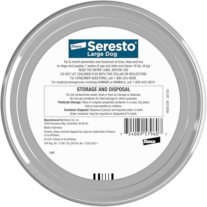 Seresto - Flea & Tick Preventative Collar for Large Dogs ( 30% Off ) Pack Of 2